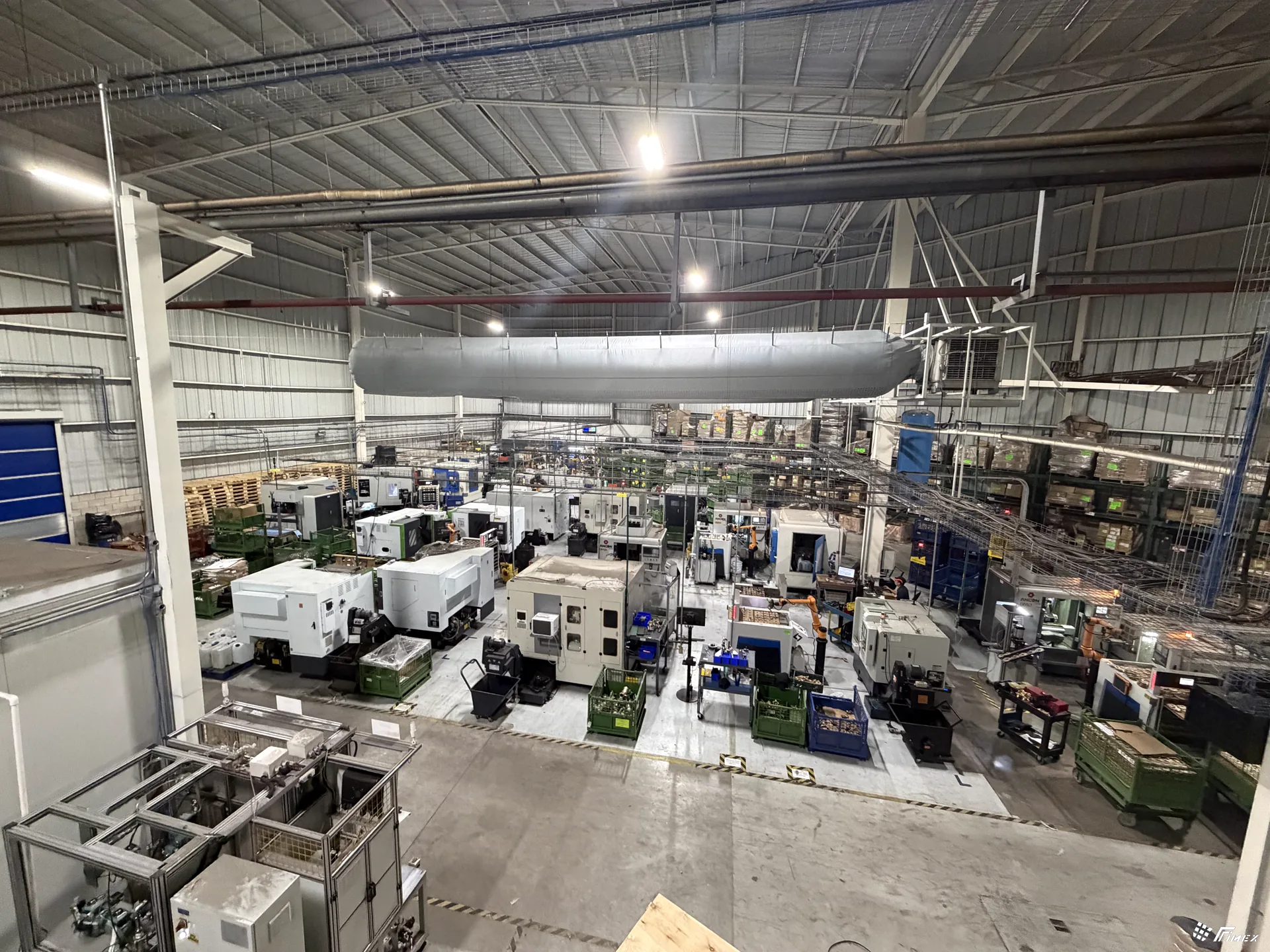 Machining floor aerial view